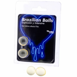 Imagen de TALOKA - BRAZILIAN BALLS GEL EXCITANTE EFECTO FRIO Y VIBRACIÓN 2 BOLAS