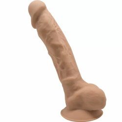 Imagen de MODELO 1 PENE REALISTICO SILICONA PREMIUM SILEXPAN CARAMELO 23 CM