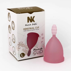 Imagen de NINA CUP COPA MENSTRUAL TALLA L ROSA 6 + 1 GRATIS