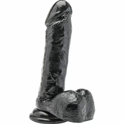 Imagen de GET REAL - DILDO 18 CM CON TESTICULOS NEGRO