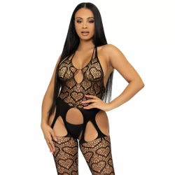 Imagen de LEG AVENUE BODYSTOCKING DE RED CON TIRANTES TALLA ÚNICA -