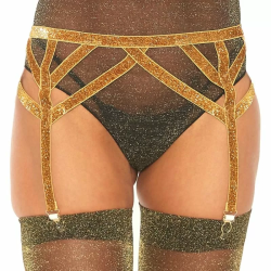 Imagen de LEG AVENUE LIGUERO LUREX DORADO TALLA UNICA