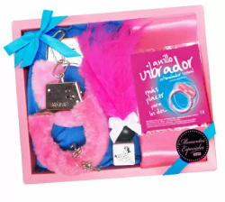 Imagen de KIT EROTICO PLUMERO/ANILLO VIBRATOR (ROSA)