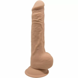 Imagen de MODELO 1 PENE REALISTICO SILICONA PREMIUM SILEXPAN CARAMELO 24 CM