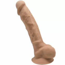 Imagen de MODELO 1 PENE REALISTICO SILICONA PREMIUM SILEXPAN CARAMELO 17.5 CM