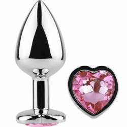 Imagen de SECRET PLAY - METAL BUTT PLUG CORAZÓN FUCSIA TALLA S 7 CM