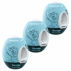 Imagen de SATISFYER 3 HUEVOS MASTURBADORES - SAVAGE