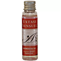 Imagen de EXTASE SENSUEL ACEITE MASAJE EFECTO CALOR CON FEROMONAS FRUTA DE LA PASION VIAJE 35 ML