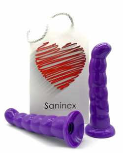 Imagen de SANINEX DILDO SILICONA 19 CM LILA