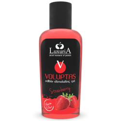 Imagen de LUXURIA VOLUPTAS GEL ESTIMULANTE COMESTIBLE EFECTO CALOR - FRESA 100 ML