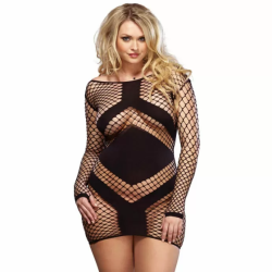 Imagen de LEG AVENUE MINI VESTIDO RED SEXY NEGRO TALLA GRANDE 1X/2X