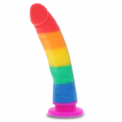 Imagen de PRIDE - DILDO UNICORN DANCER BANDERA LGBT 18 CM