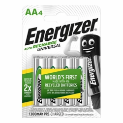 Imagen de ENERGIZER UNIVERSAL PILA RECARGABLE HR6 AA 1300mAh BLISTER*4