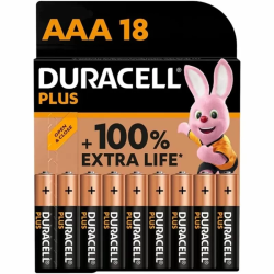 Imagen de DURACELL PLUS POWER 100 PILA ALCALINA AAA LR03 BLISTER*18