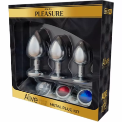 Imagen de ANAL PLEASURE KIT 3 PLUG METAL