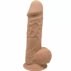 Imagen de MODELO 1 PENE REALISTICO SILICONA PREMIUM SILEXPAN CARAMELO 21.5 CM