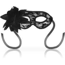 Imagen de OHMAMA MASKS ANTIFAZ CON ENCAJES Y FLOR - NEGRO