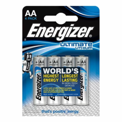 Imagen de ENERGIZER ULTIMATE LITHIUM PILA LITIO AA L91 LR6 1,5V BLISTER*4