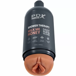 Imagen de PDX PLUS MASTURBADOR STROKER DISEÑO DISCRETO DE BOTE CHAMPU MILK ME HONEY CARAMELO