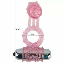 Imagen de ANILLO SILICONA CON 10 RITMOS COLOR ROSA