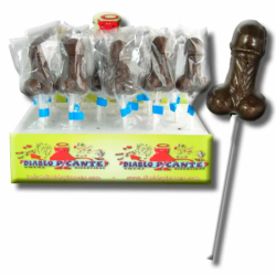 Imagen de DIABLO PICANTE - PIRULETA PITO CHOCOLATE NEGRO