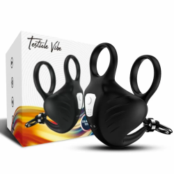 Imagen de MANTA ANILLO VIBRADOR TESTICULOS CONTROL REMOTO NEGRO