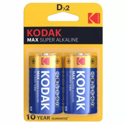 Imagen de KODAK MAX PILA ALCALINA D LR20 BLISTER*2