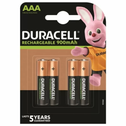 Imagen de DURACELL PILA RECARGABLE HR03 AAA 900mAh BLISTER*4