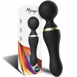 Imagen de FREEZA MASAJEADOR & VIBRADOR CABEZA FLEXIBLE NEGRO