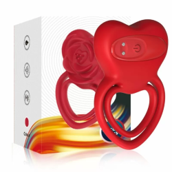 Imagen de ANILLO VIBRADOR CORAZÓN ROJO