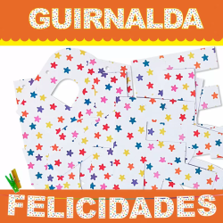 Imagen de GUIRNALDA FELICIDADES (CARTULINA 220gr)