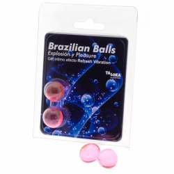 Imagen de TALOKA - BRAZILIAN BALLS GEL EXCITANTE EFECTO VIBRACIÓN REFRESCANTE 2 BOLAS