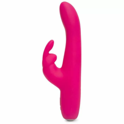 Imagen de HAPPY RABBIT VIBRADOR CURVADO FINO ROSA