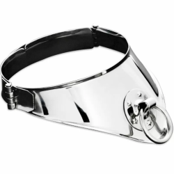 Imagen de METAL HARD COLLAR RESTRICCION CON ANILLA Y CANDADO 12.5 CM