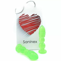 Imagen de SANINEX DELIGHT PLUG-DILDO TRANSPARENTE VERDE