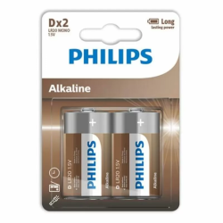 Imagen de PHILIPS ALKALINE PILA D LR20 BLISTER*2