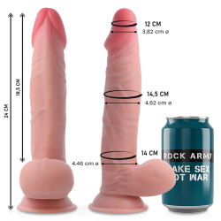 Imagen de ROCKARMY DUAL DENSITY SHERMAN DILDO REALISTA 24CM