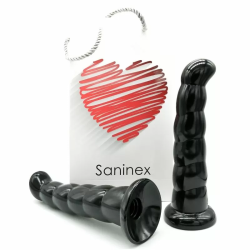 Imagen de SANINEX DILDO SILICONA 19 CM NEGRO