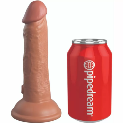 Imagen de KING COCK ELITE DILDO REALISTICO SILICONA 15.2 CM CARAMELO