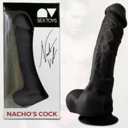 Imagen de REPLICA PENE NACHO VIDAL 24CM NEGRO