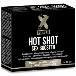 Imagen de XPOWER HOT SHOT SEX BOOSTER AUMENTO LIBIDO 3 X 20 ML