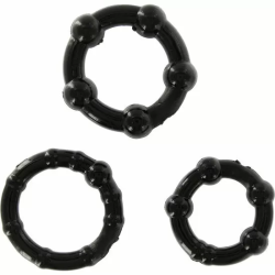 Imagen de SEVENCREATIONS JUEGO TRES ANILLOS PENE NEGRO