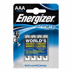 Imagen de ENERGIZER ULTIMATE LITHIUM PILA LITIO AAA L92 LR03 1,5V BLISTER*4