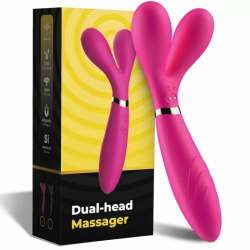 Imagen de YWAND MASAJEADOR & VIBRADOR CABEZA DOBLE FUCSIA