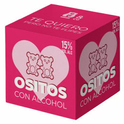 Imagen de OSITOS DE GOMINOLA CON ALCOHOL - GINEBRA Y FRESAS