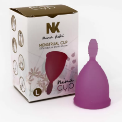 Imagen de NINA CUP COPA MENSTRUAL TALLA L LILA 6 + 1 GRATIS