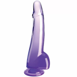 Imagen de KING COCK CLEAR DILDO CON TESTICULOS 19 CM MORADO