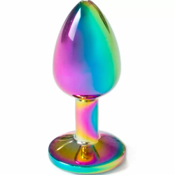 Imagen de SECRET PLAY - METAL BUTT PLUG MULTICOLOR TALLA S 7 CM