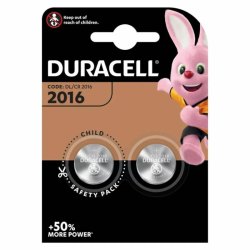 Imagen de DURACELL PILA BOTON LITIO CR2016 3V BLISTER*2