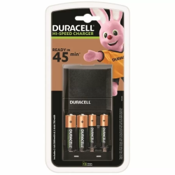 Imagen de DURACELL CARGADOR RAPIDO 45MIN. + 2xAA 1700mAh + 2xAAA 750mAh